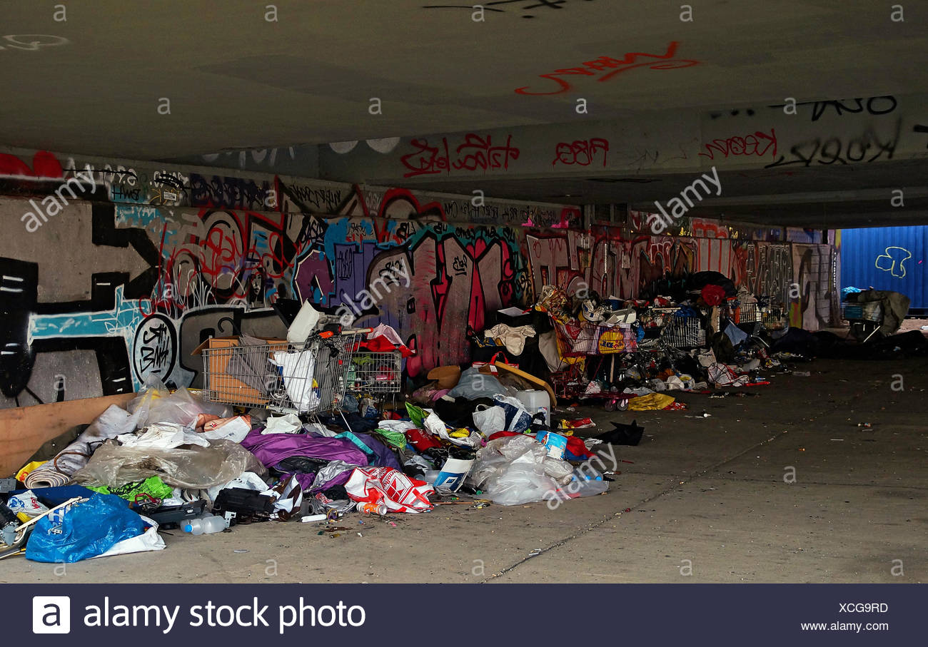 Illegal Garbage Disposal Stock Photo