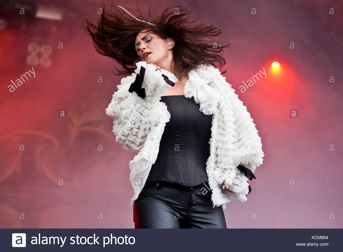 Singer And Frontwoman Sharon Den Adel Of The Dutch Symphonic Metal Band Within Temptation Performing Live At The Heitere Open Stock Photo Alamy