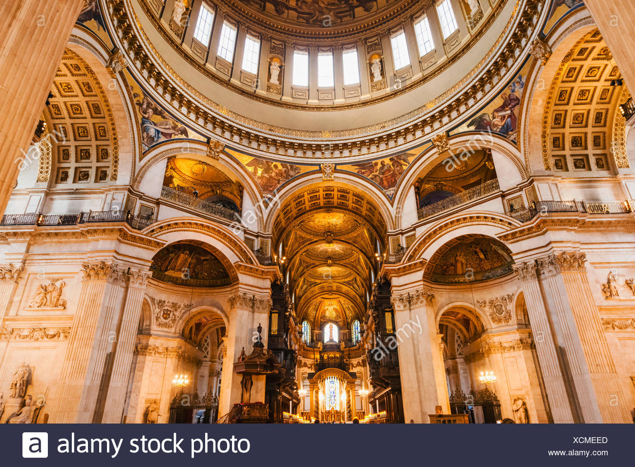 England London St Paul S Cathedral Interior View Stock