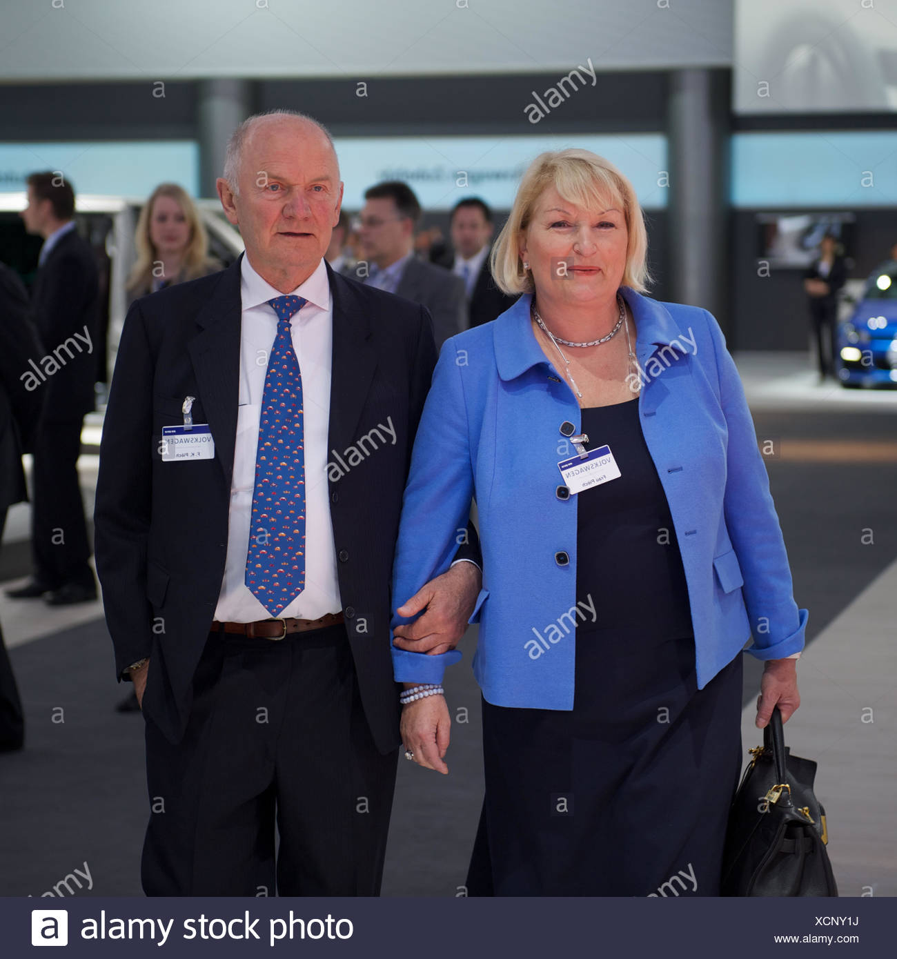 Hamburg Germany Ferdinand Piech Chairman Of Volkswagen Ag With His Wife Stock Photo Alamy