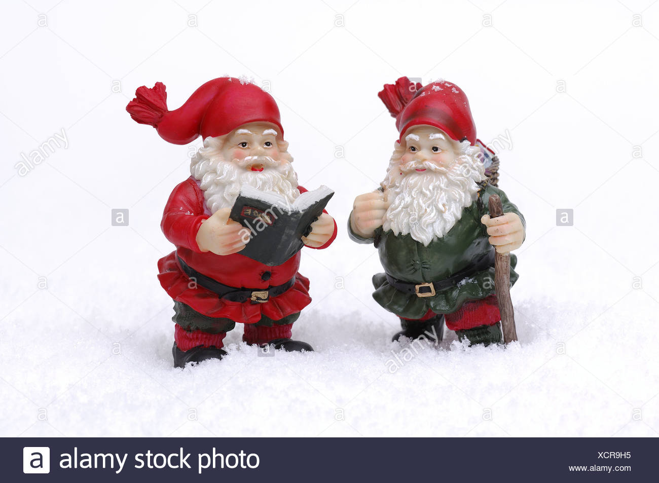 Artificial Snow Santa Claus Figures Two Christmas Decoration Decoration Objects Figures Santa Claus Decoration Christmas Kitsch Artificial Snow Santa Claus Figures Two Christmas Decoration Decoration Objects Figures Santa Claus Decoration Christmas Kitsch