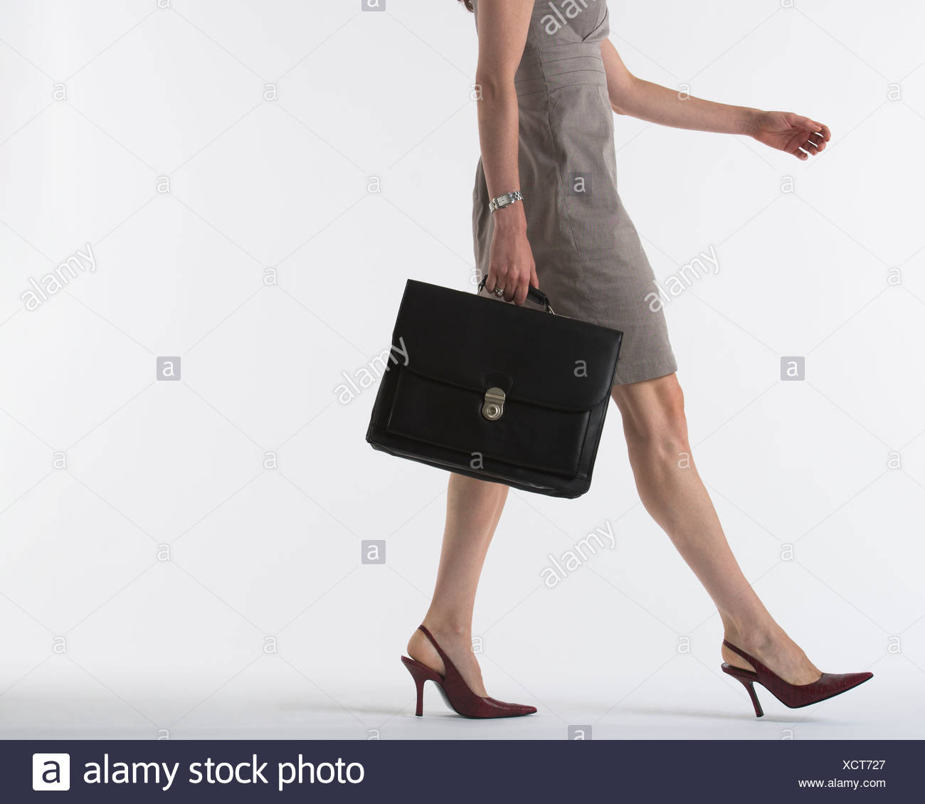 woman holding briefcase