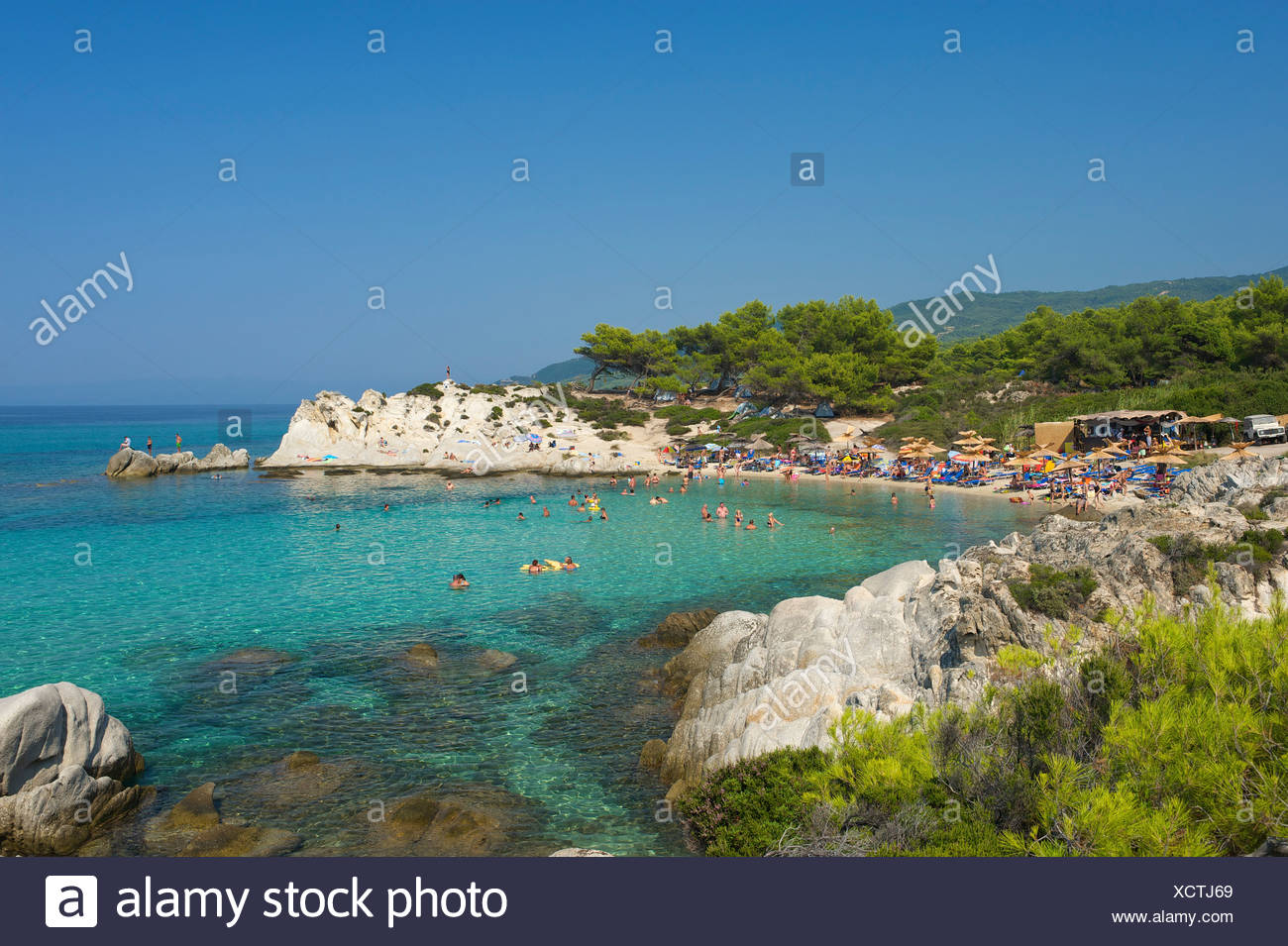 Coast, Portokali Beach, Kavourotypes, Sithonia, Halkidiki, Greece, Europe Stock Photo