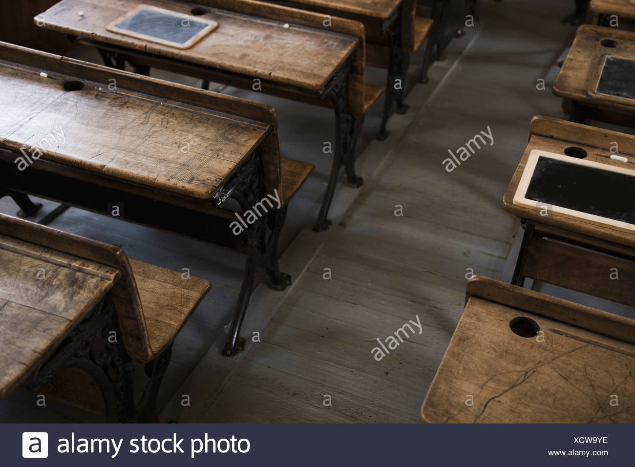 Camrose Alberta Canada Old School Desks Stock Photo 283298386