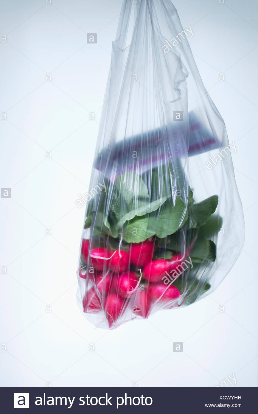 Download Fresh Red Radishes With Receipt In Plastic Bag Over White Background Stock Photo Alamy PSD Mockup Templates