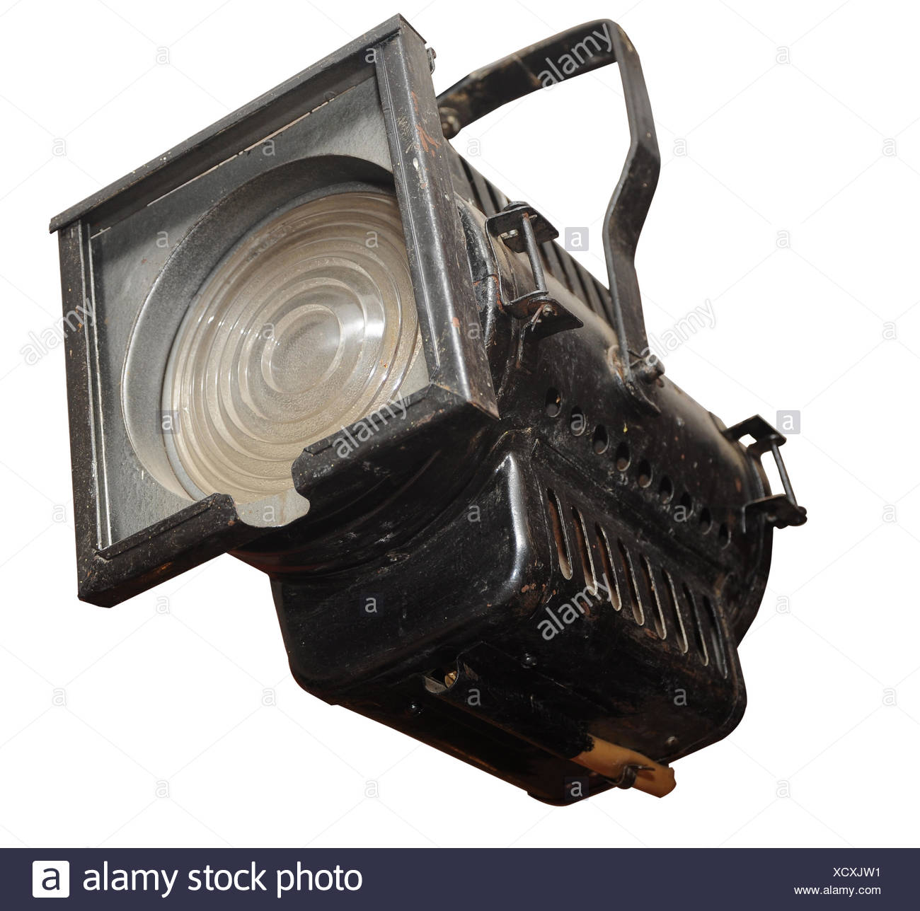 Vintage Spotlight Isolated On White Background Stock Photo Alamy