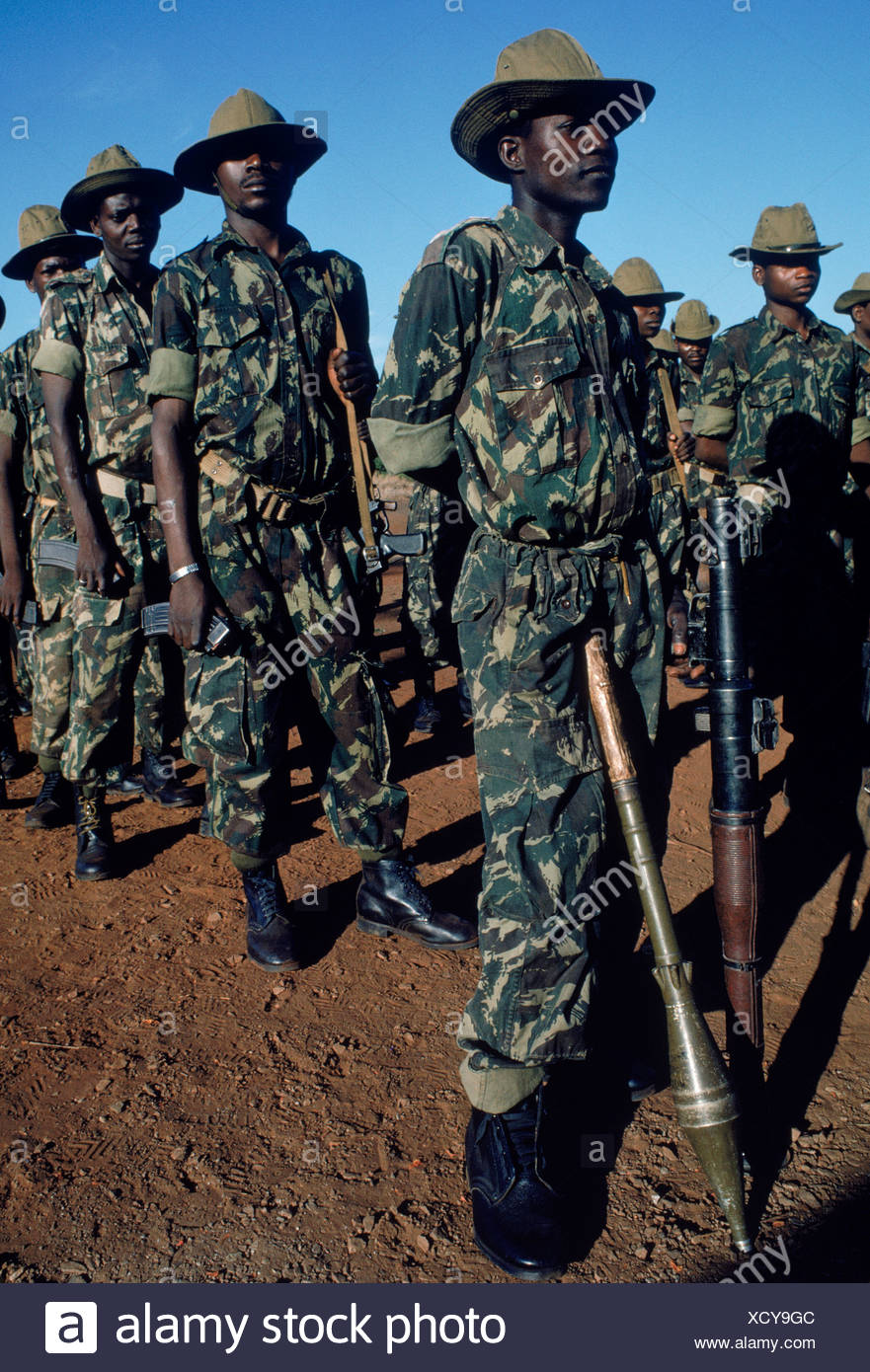 Namialo Mozambique Government Soldiers At Un Run Assembly Point