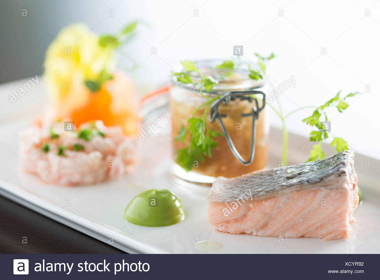 Seafood fish from a fine dining restaurant Stock Photo - Alamy