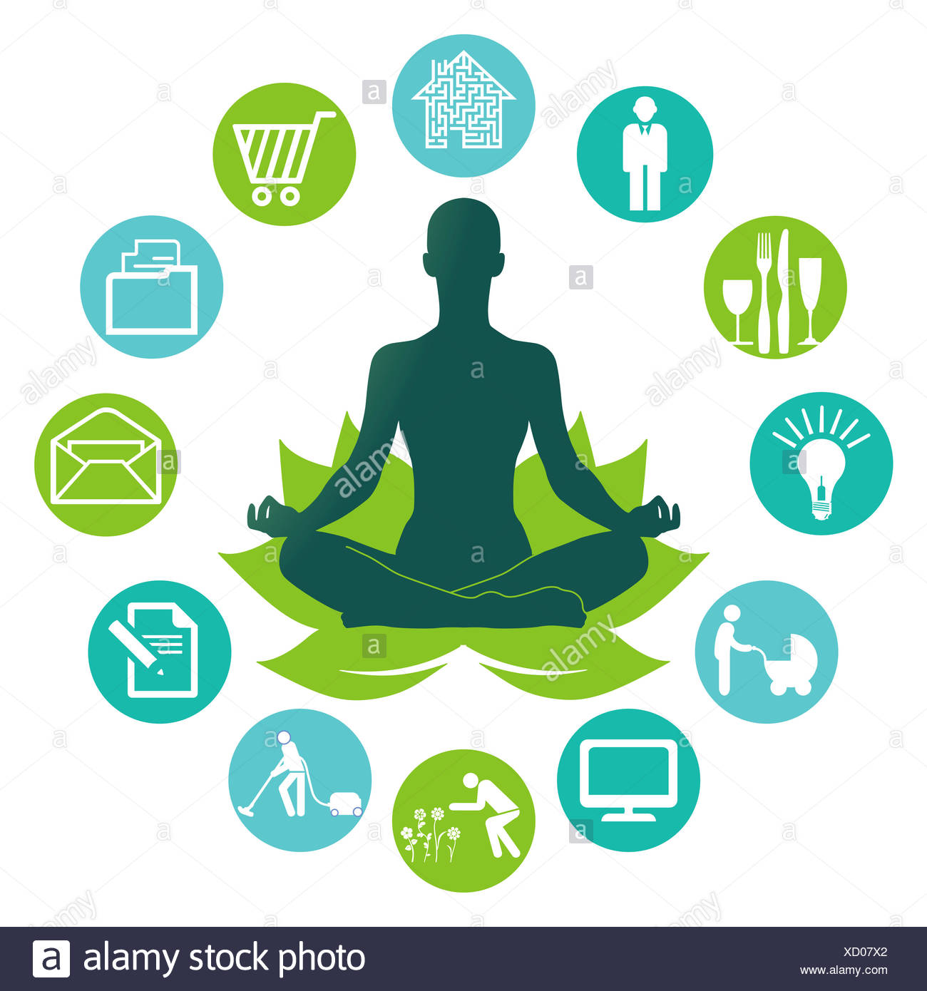 Relax by yoga Stock Photo