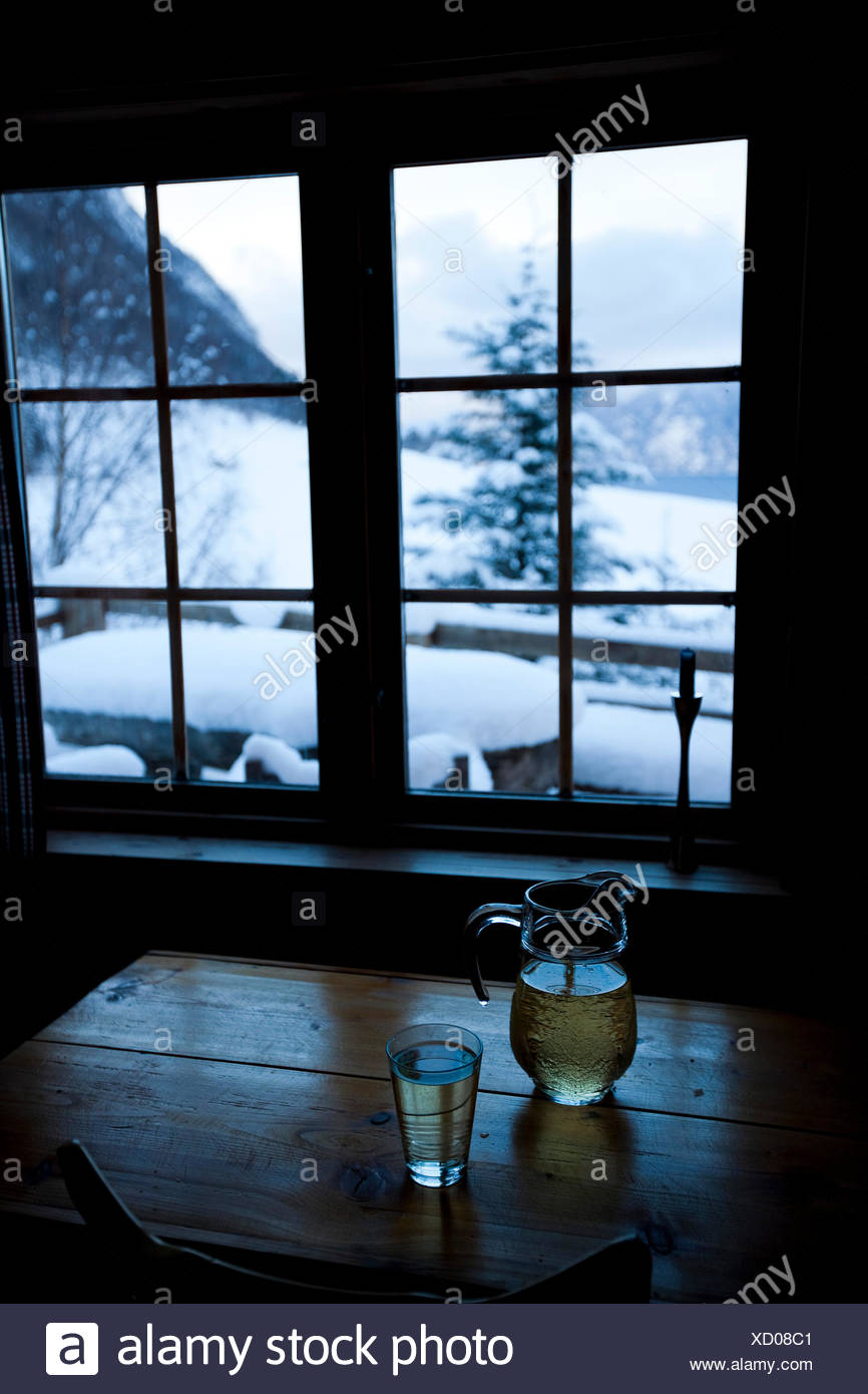 View Out Of The Window Of A Brekke Rental Cabin In Winter With