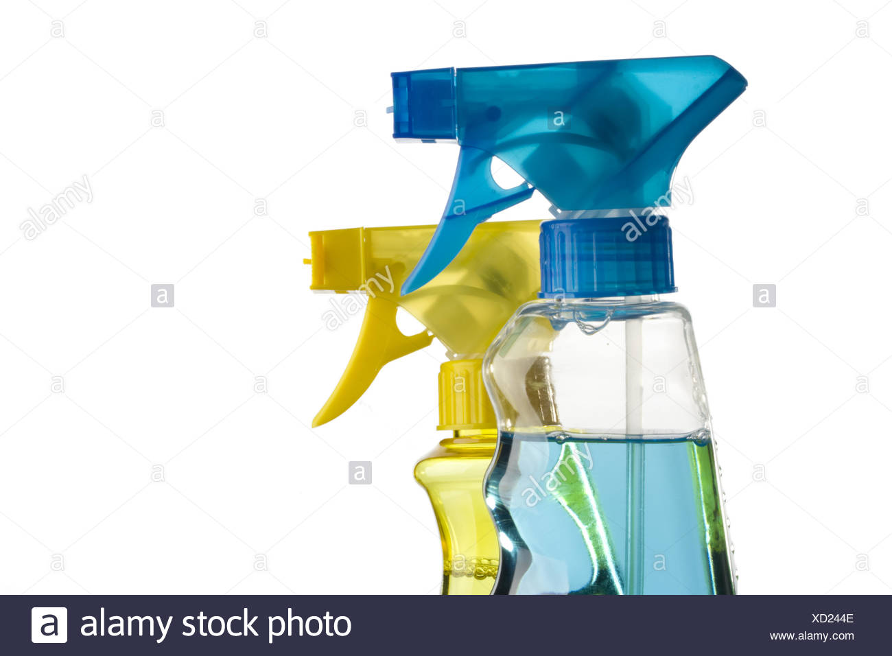 Download Blue And Yellow Trigger Spray Bottles Stock Photo 283403582 Alamy PSD Mockup Templates