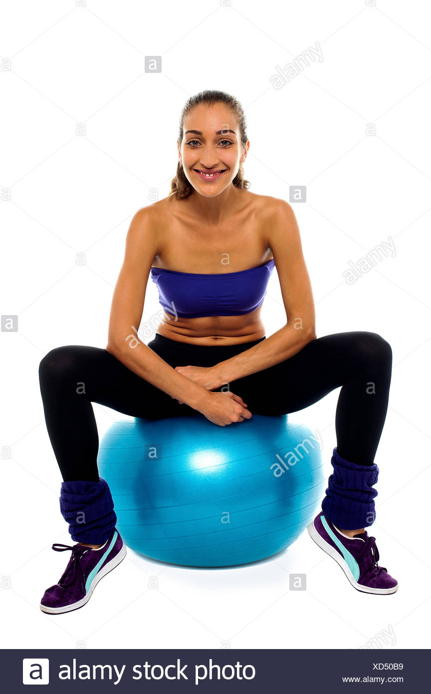 big blue exercise ball