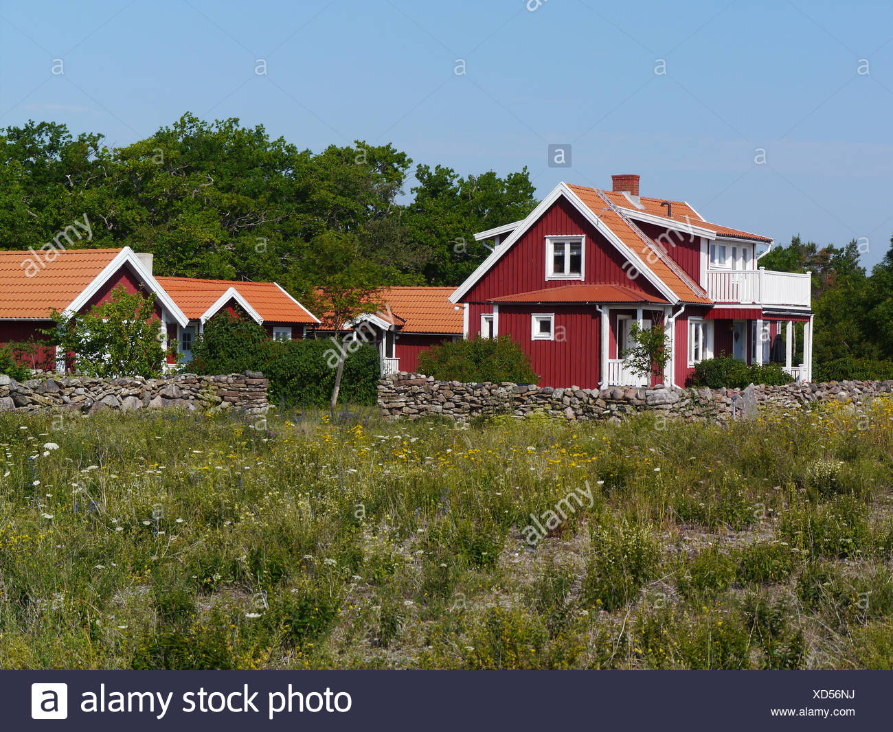 Houses Summer Summerly Sweden Holiday Home Meadow Swedish