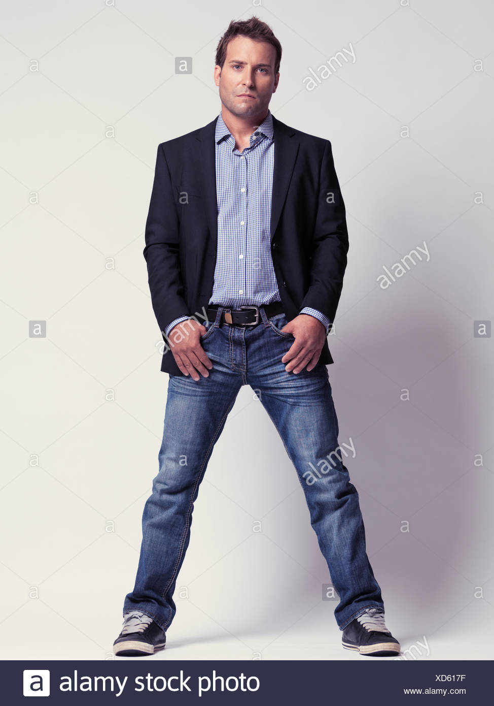 dress shirt with jeans and sneakers