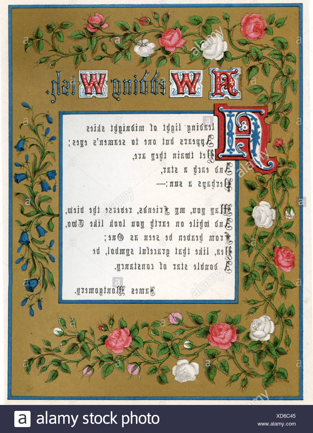 The Bridal Souvenir A Wedding Wish Poem Stock Photo 283497653