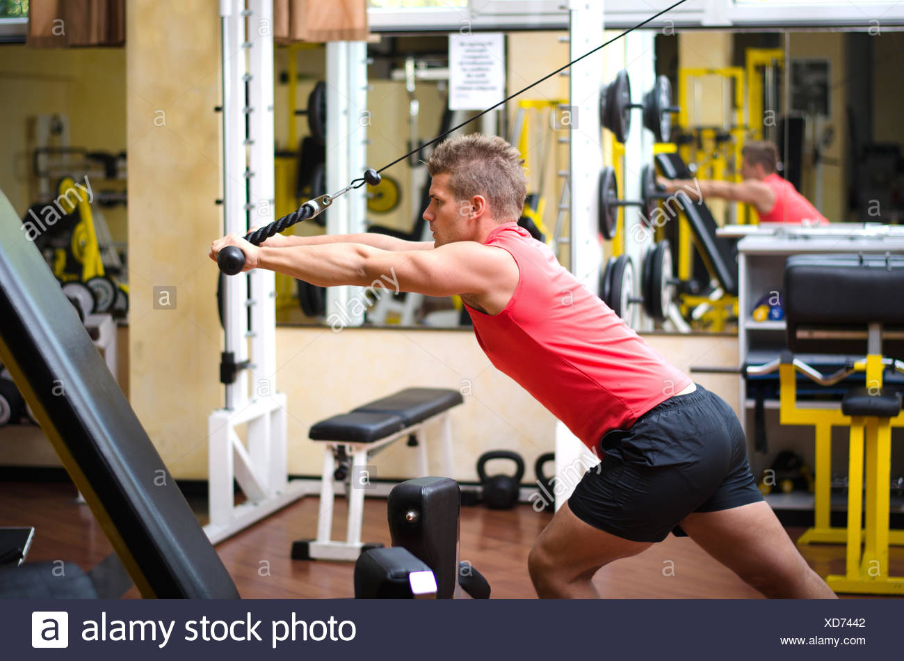 pulling gym equipment