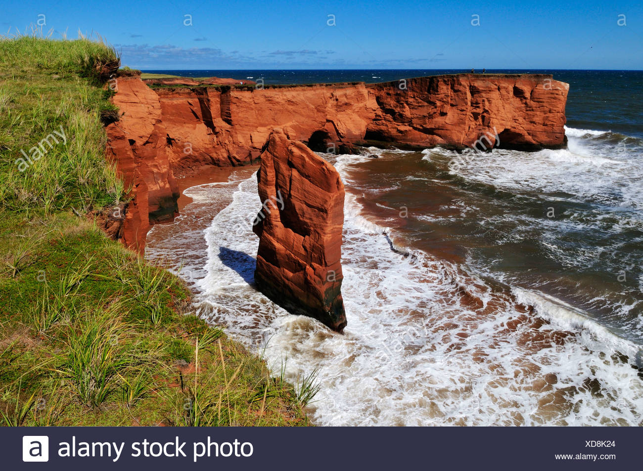 Red Cliffs At La Belle Anse Ile Du Cap Aux Meules Iles De La Madeleine Madeleine Islands Quebec Maritime Canada North Stock Photo Alamy
