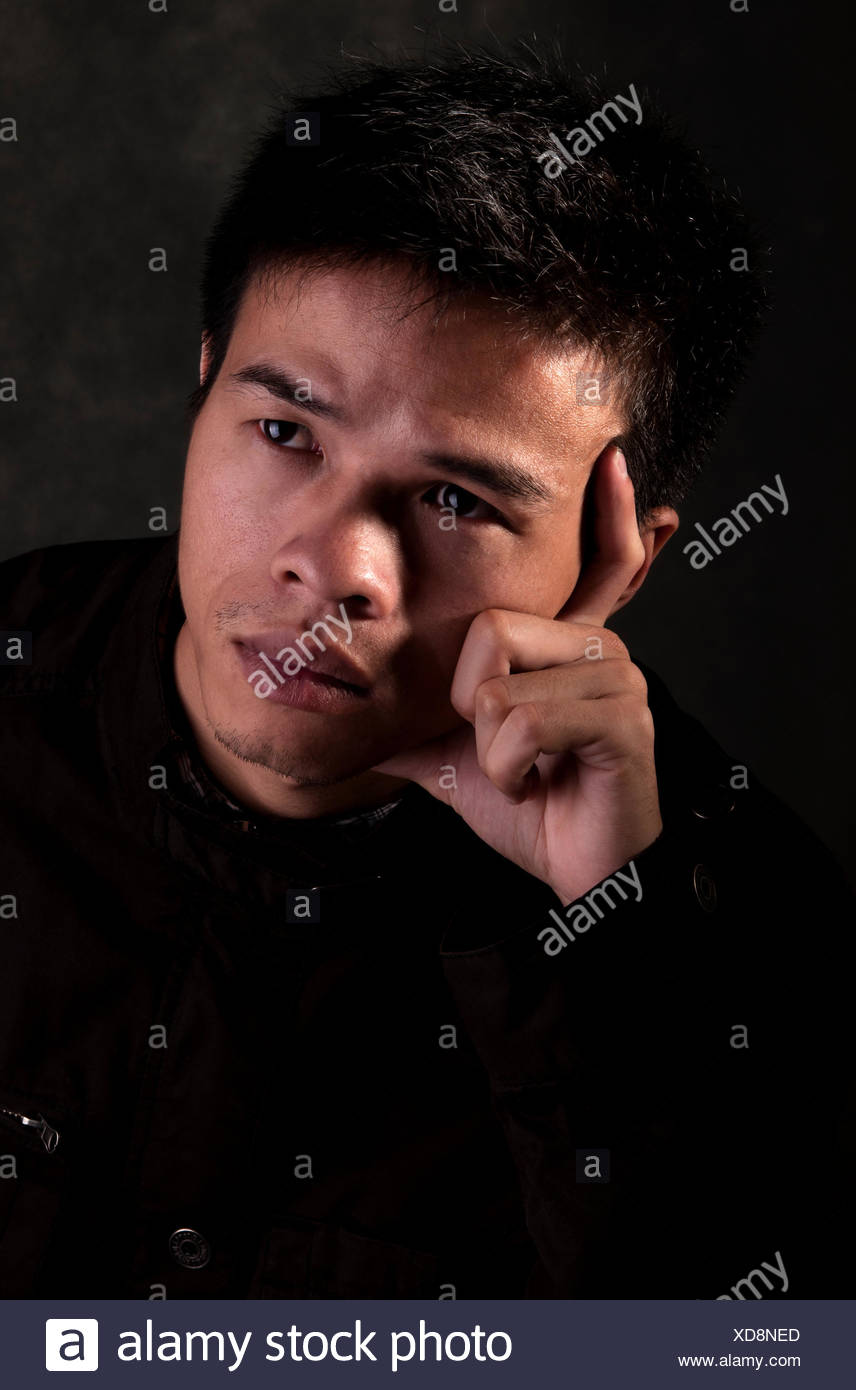 Lifestyle Asia Male Masculine Face Portrait Black Swarthy