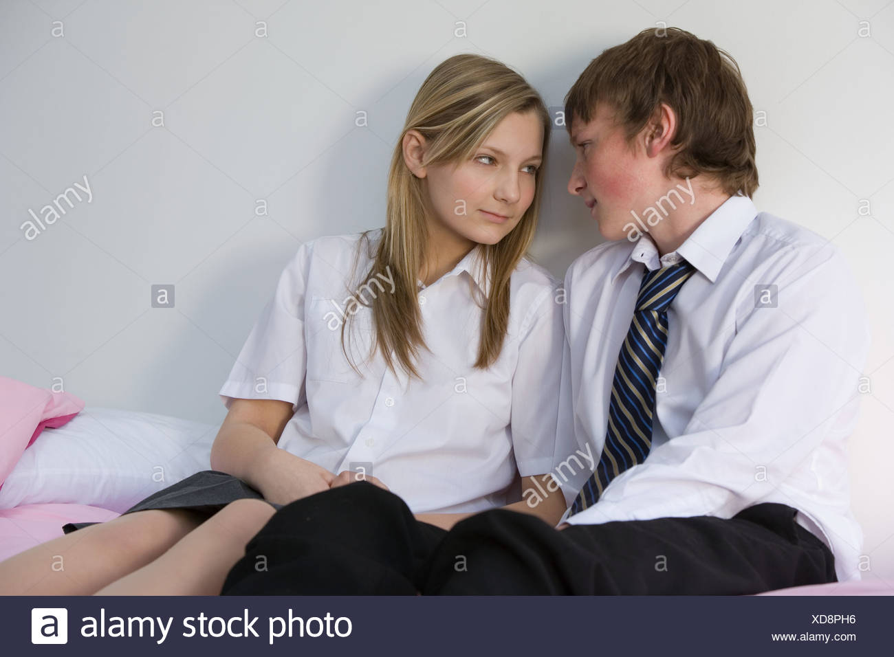 young high school couple