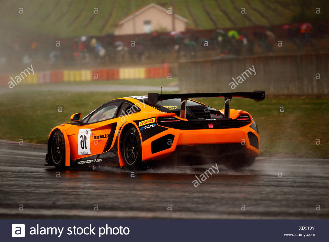 Mclaren Mp4 12c Gt3 Racing At The Fia Gt Nogaro Midi Pyrenees France Stock Photo Alamy