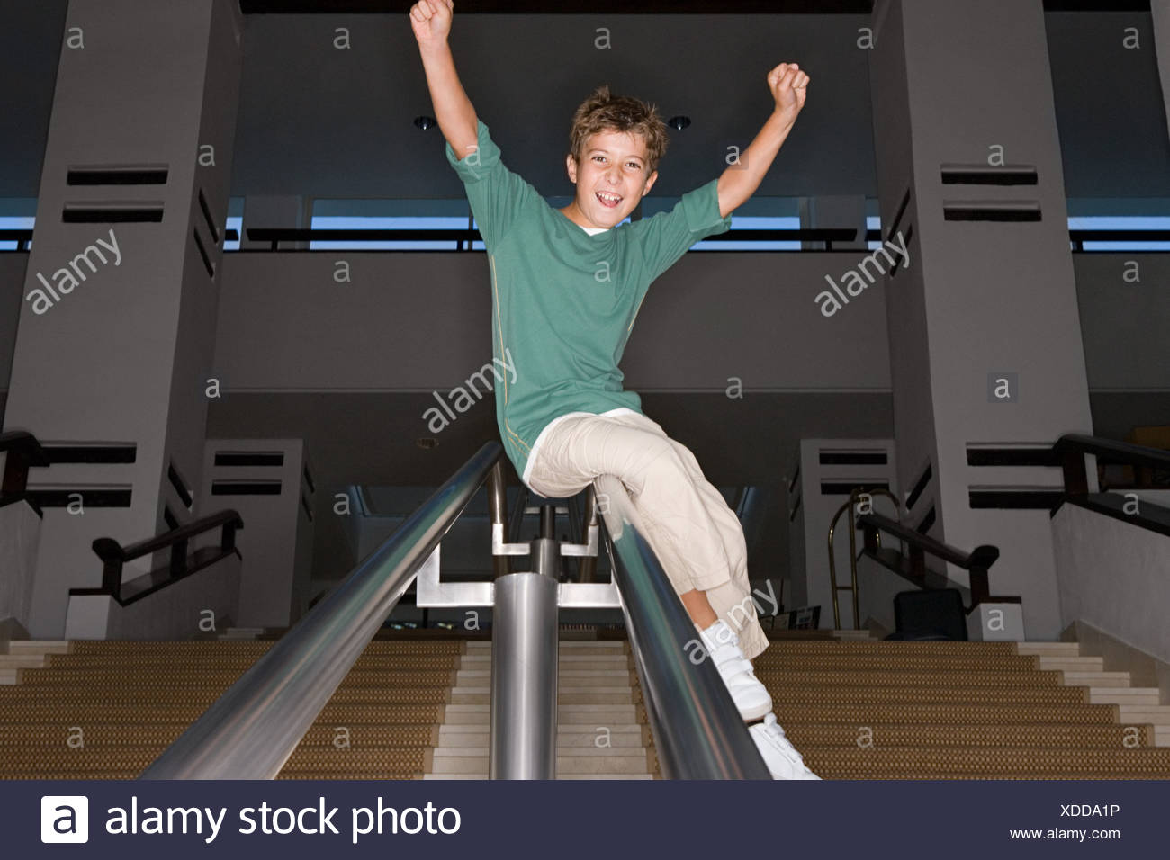 Sliding Down Stairs Stock Photos & Sliding Down Stairs Stock Images Alamy