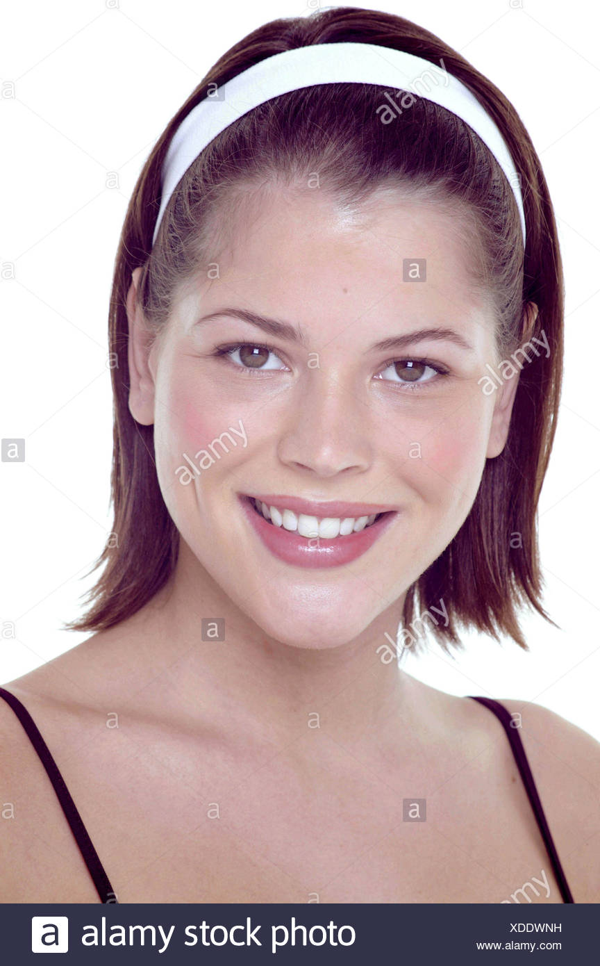 Female Shoulder Length Brunette Hair Off Face Held Back White Hair