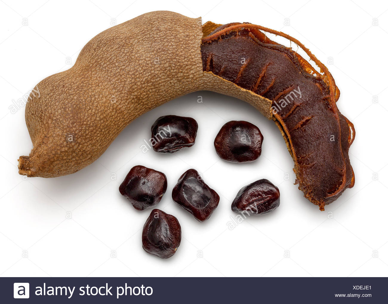 Dried Tamarind Fruit Stock Photo Alamy