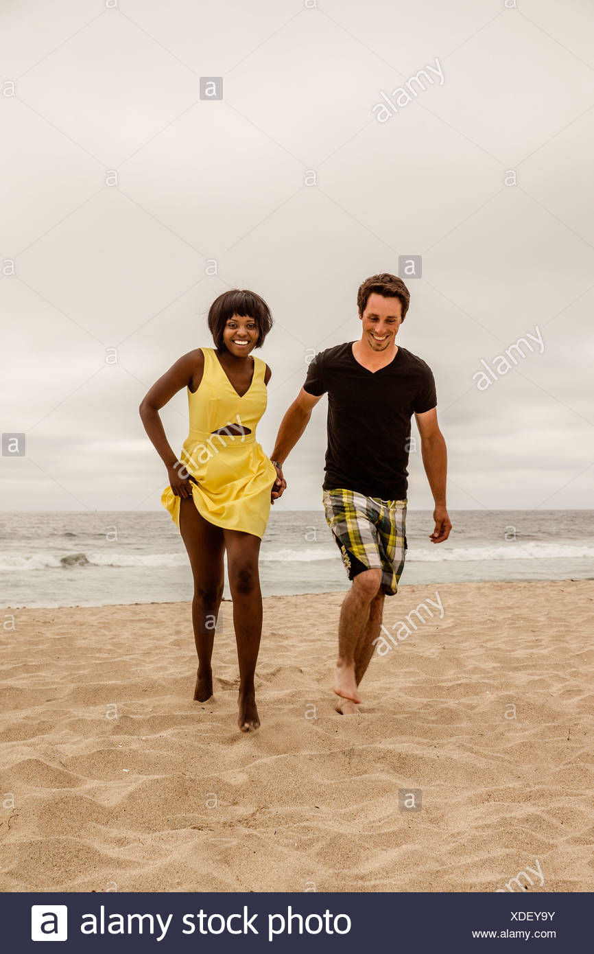 Couple at the Beach Stock Photo