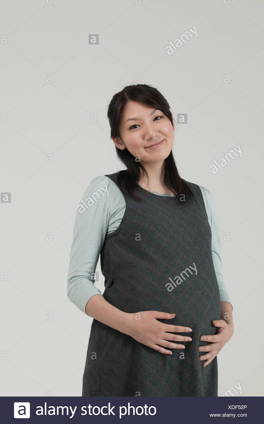 Page 3 Young Japanese Pregnant Woman High Resolution Stock