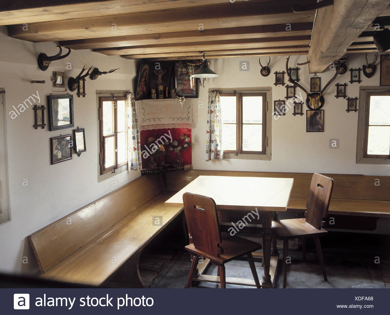 Germany Upper Bavaria Farmhouse Parlour Old Inside Bavaria