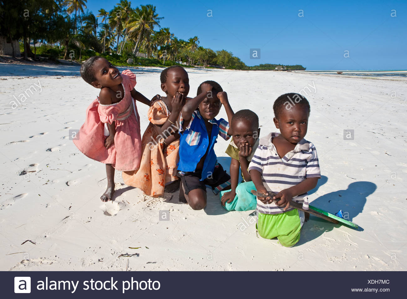 A group of children on the beach at Pingwe, Zanzibar, Tanzania, Africa  Stock Photo - Alamy
