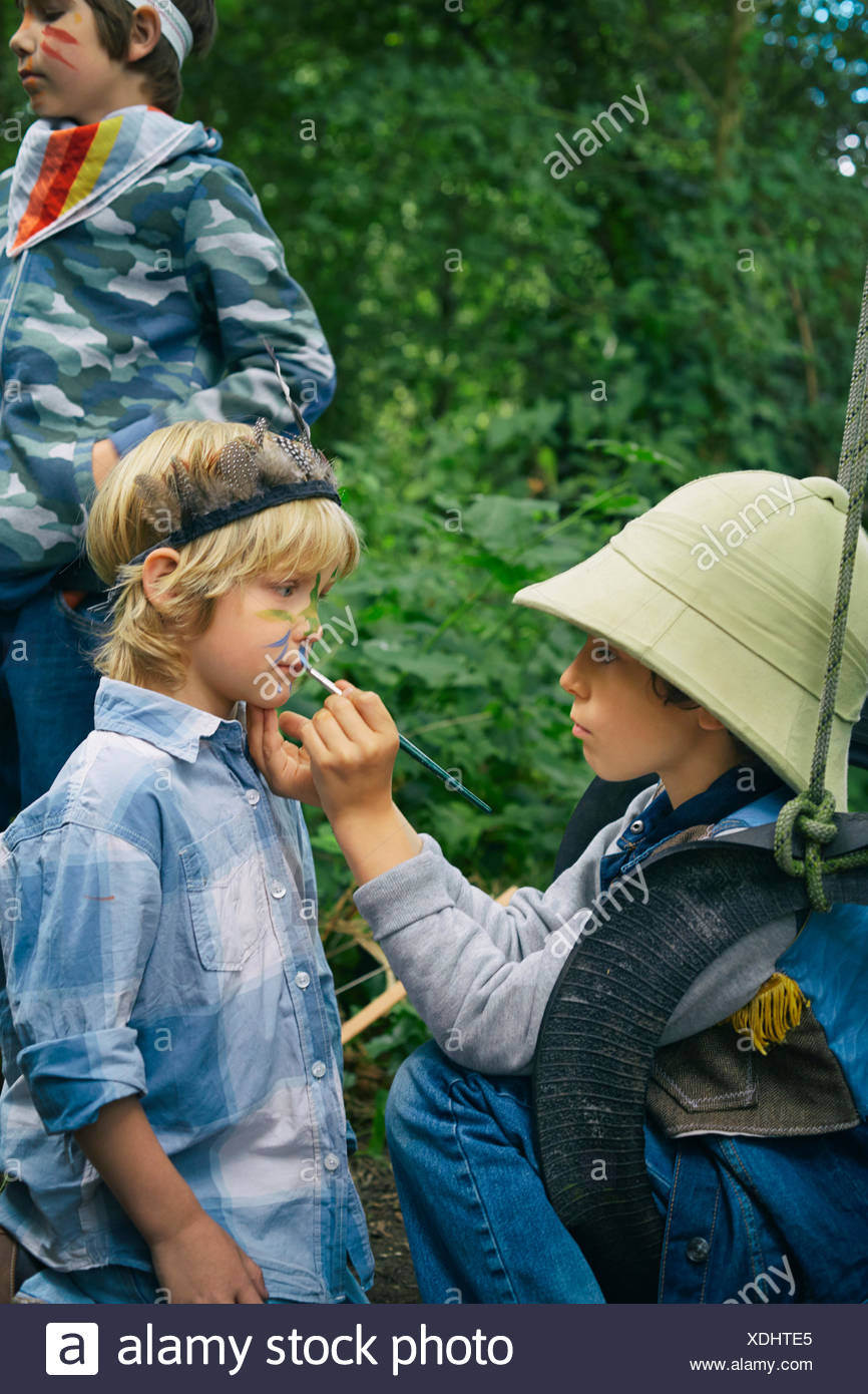 boys playing dress up