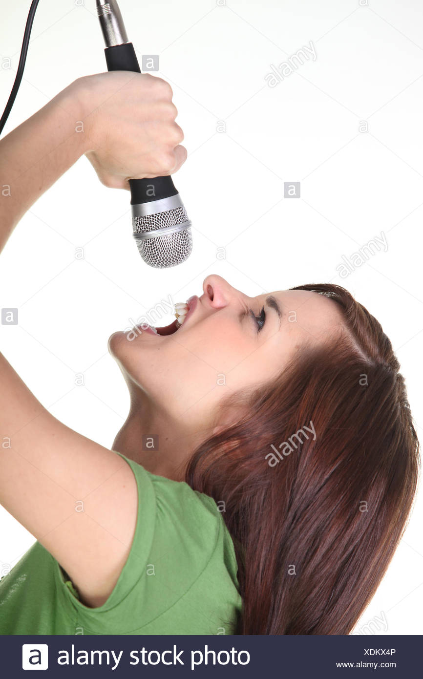 Yelling Microphone Tilt Sensor High Resolution Stock Photography and Images - Alamy