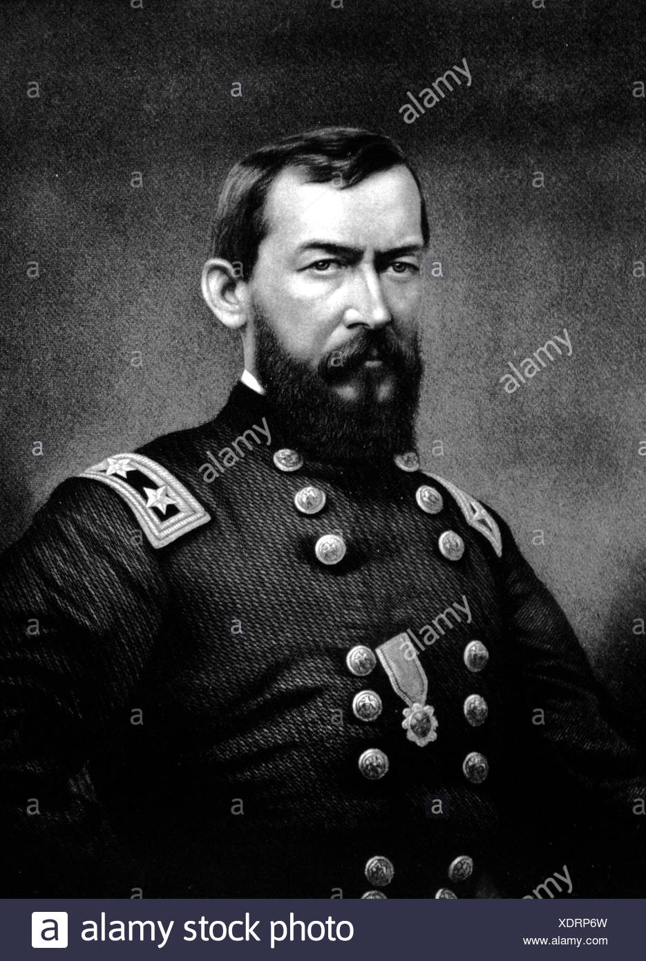 LIEUTENANT-GENERAL PHILIP HENRY SHERIDAN PORTRAIT ANTIQUE 1883 ENGRAVING
