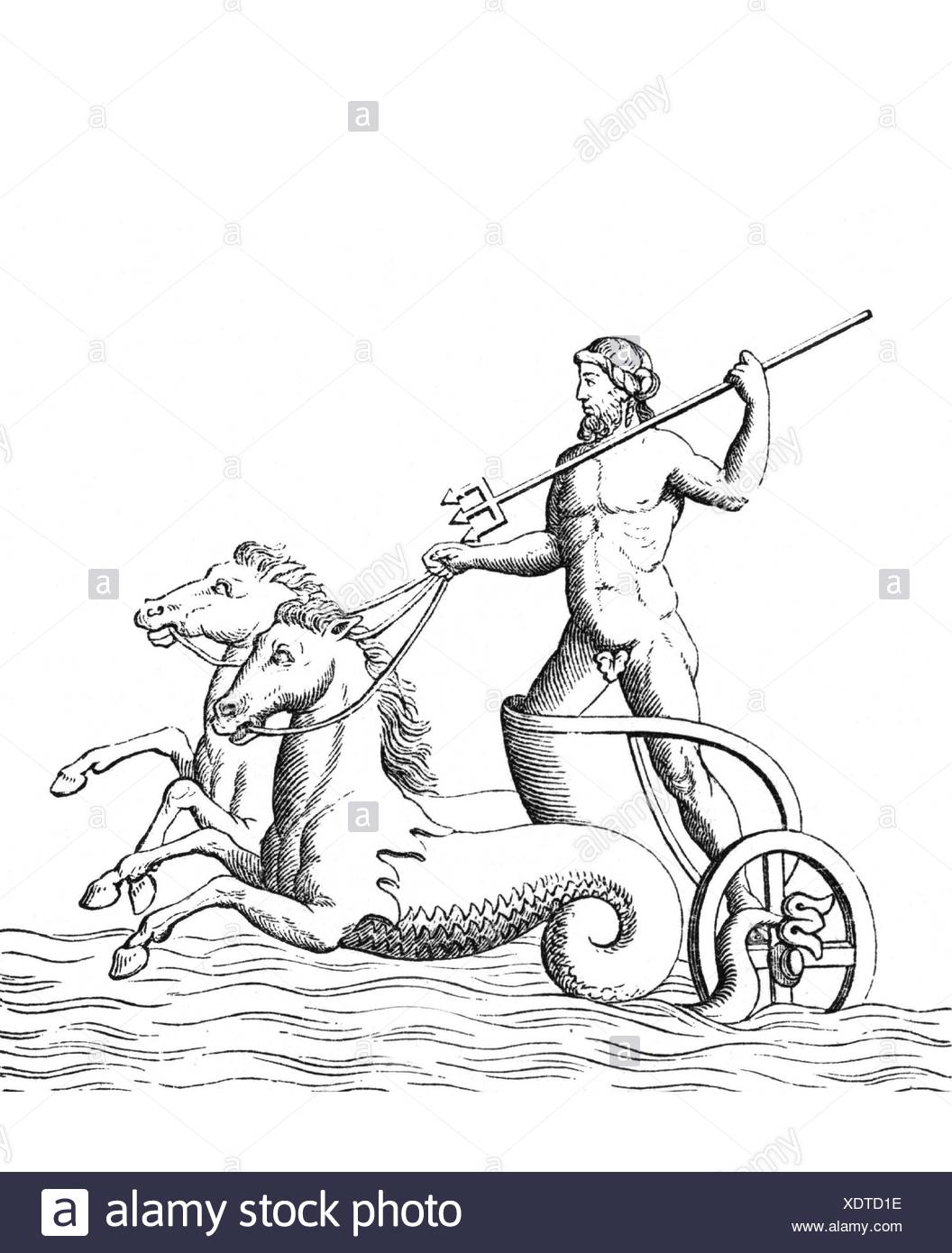 Drawing Of Poseidon Stock Photos Drawing Of Poseidon Stock