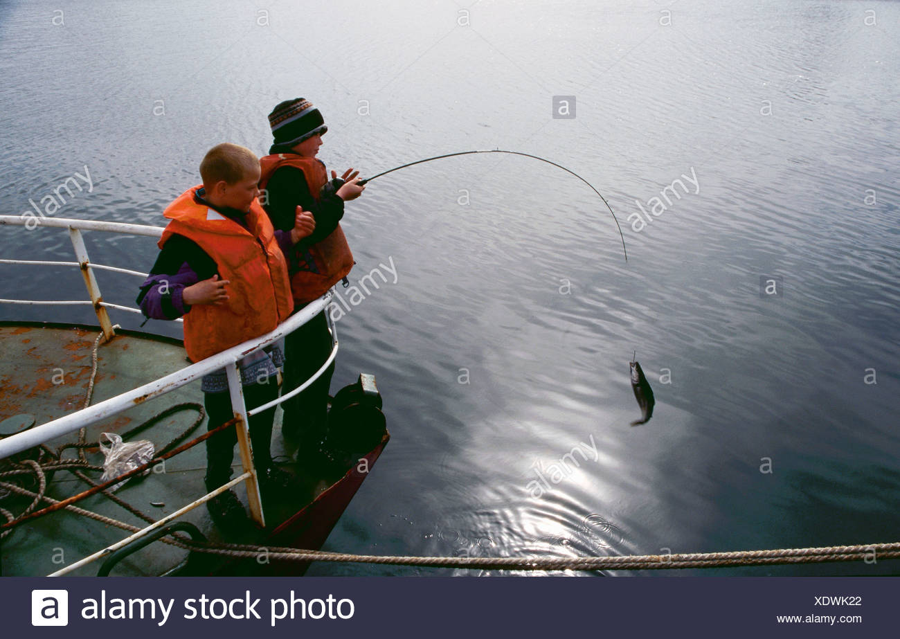 boys fishing pole