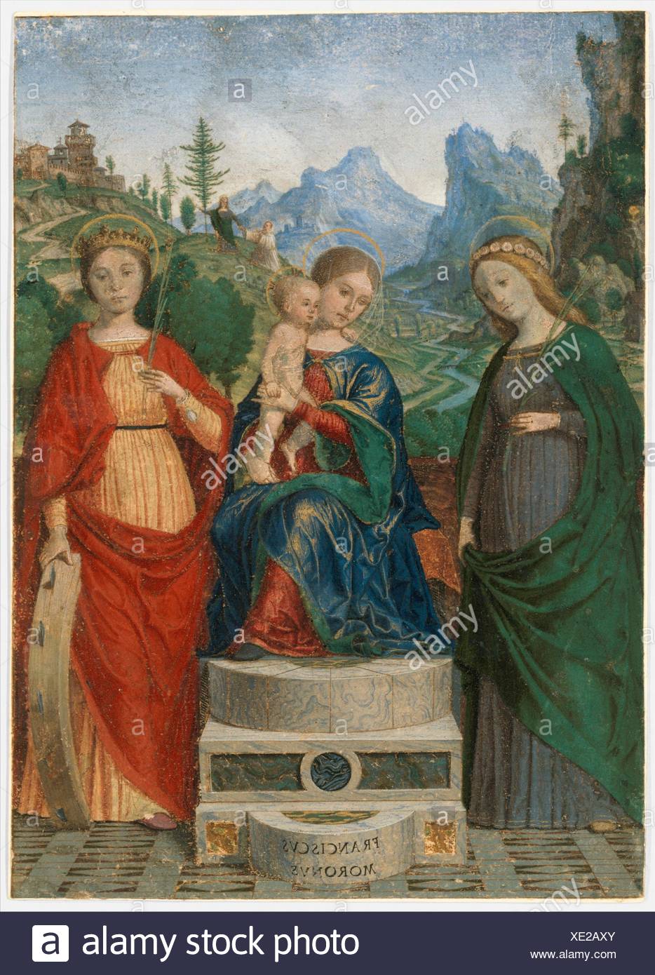 Virgin and Child Enthroned between Saints Cecilia and