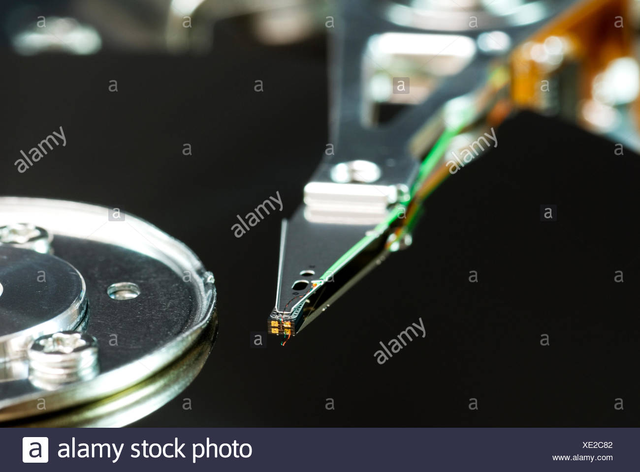 engineering store record magnetic disk fixed-disk drive hard disk hard drive Stock Photo