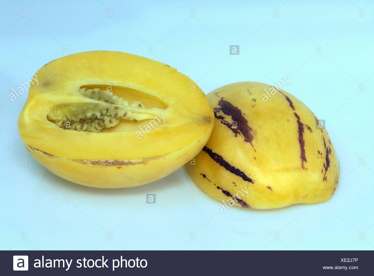 Melon Pear Solanum Muricatum Stock Photos & Melon Pear Solanum