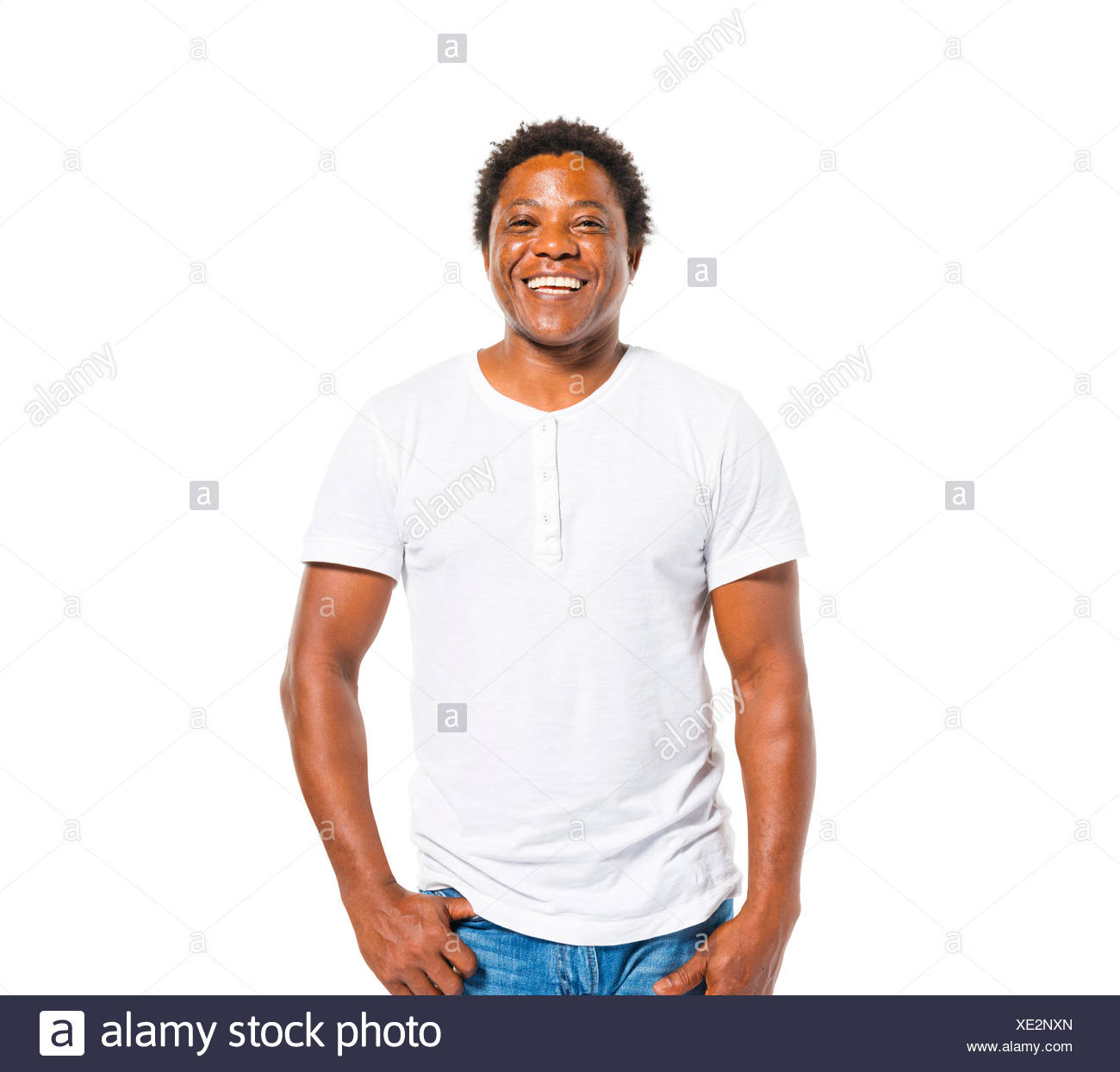 Happy African Man Stock Photo