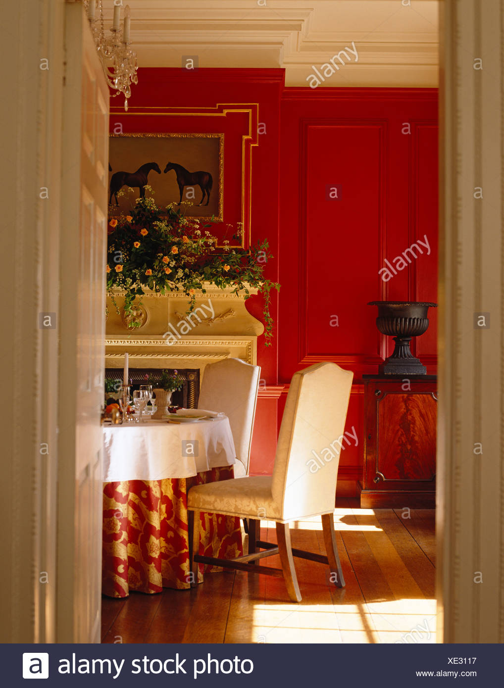 Chair Fireplace Floral High Resolution Stock Photography And Images Alamy