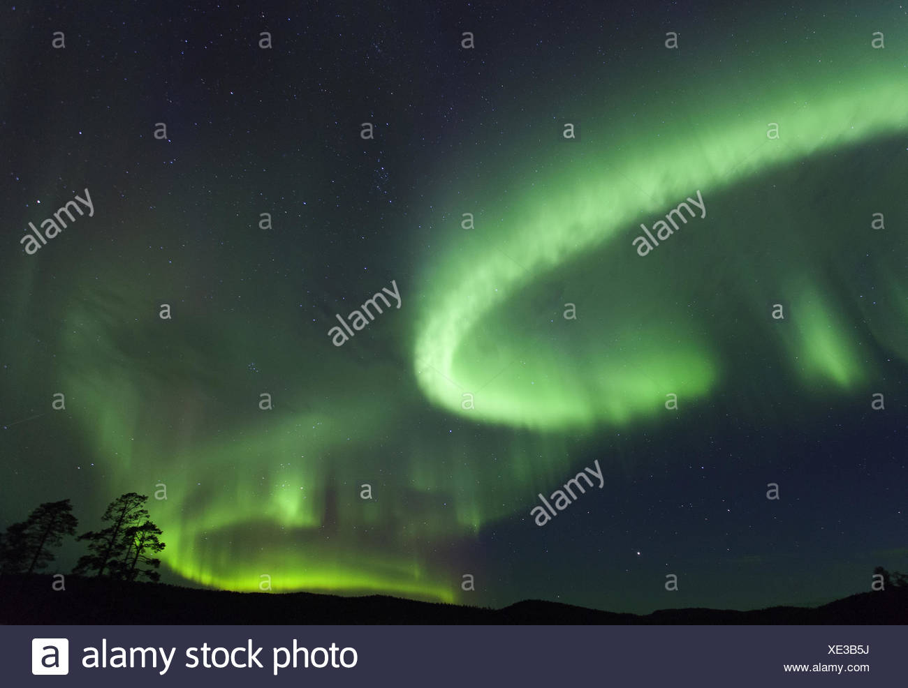 Nordlichter Finnland Stock Photos Nordlichter Finnland Stock