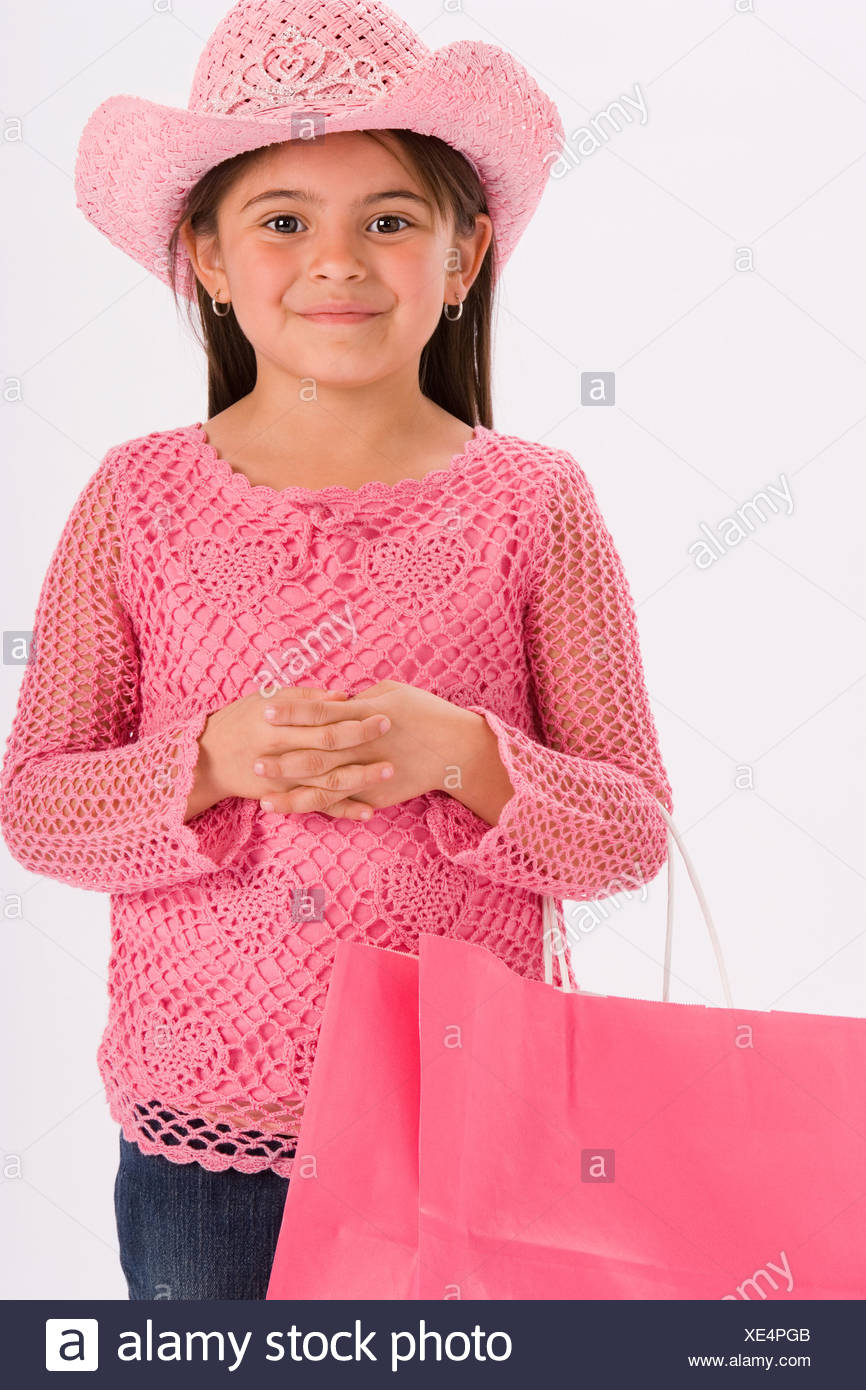 little girls pink cowgirl hat