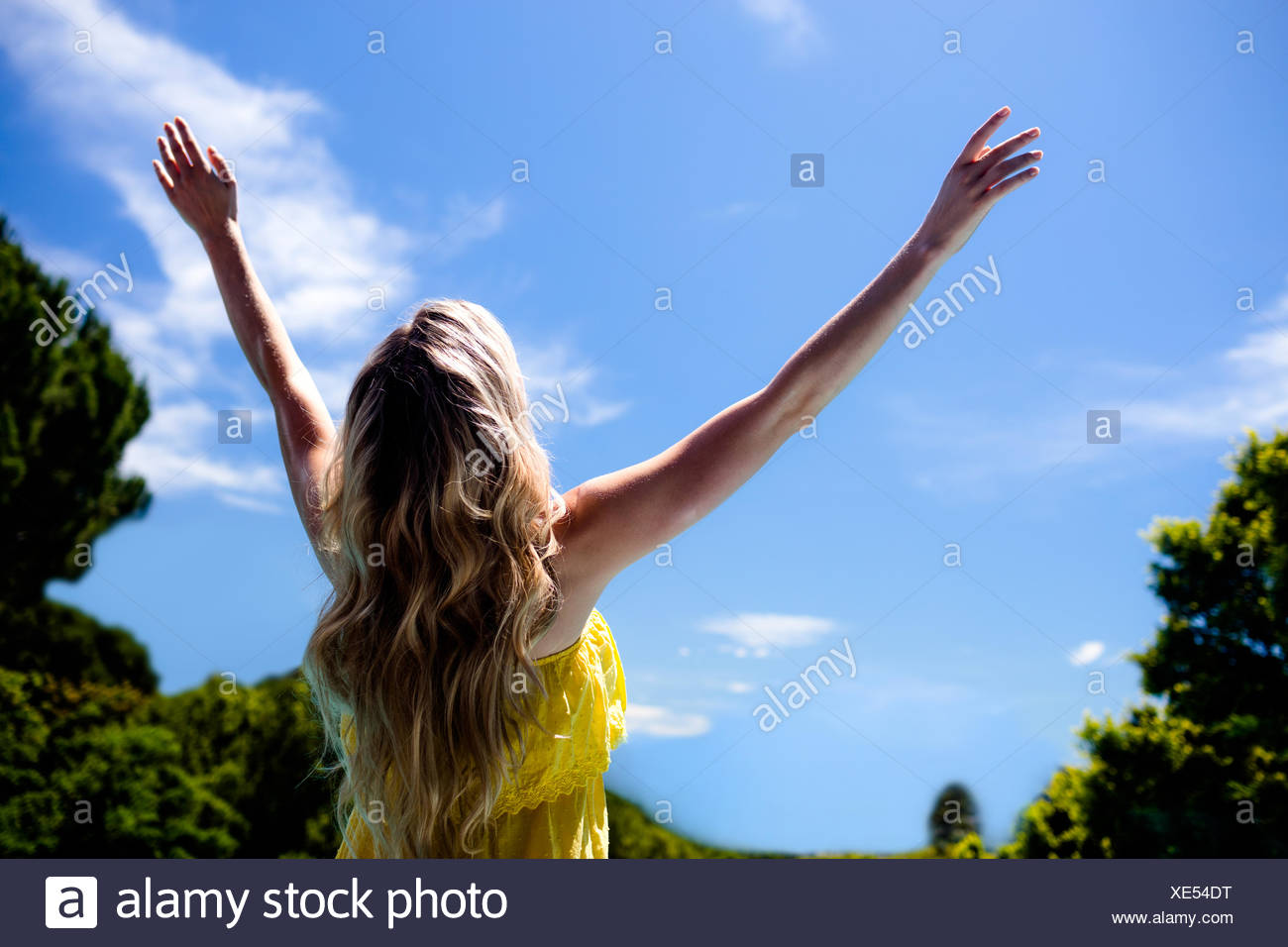 Woman Taking A Sunbath Stock Photos & Woman Taking A Sunbath Stock