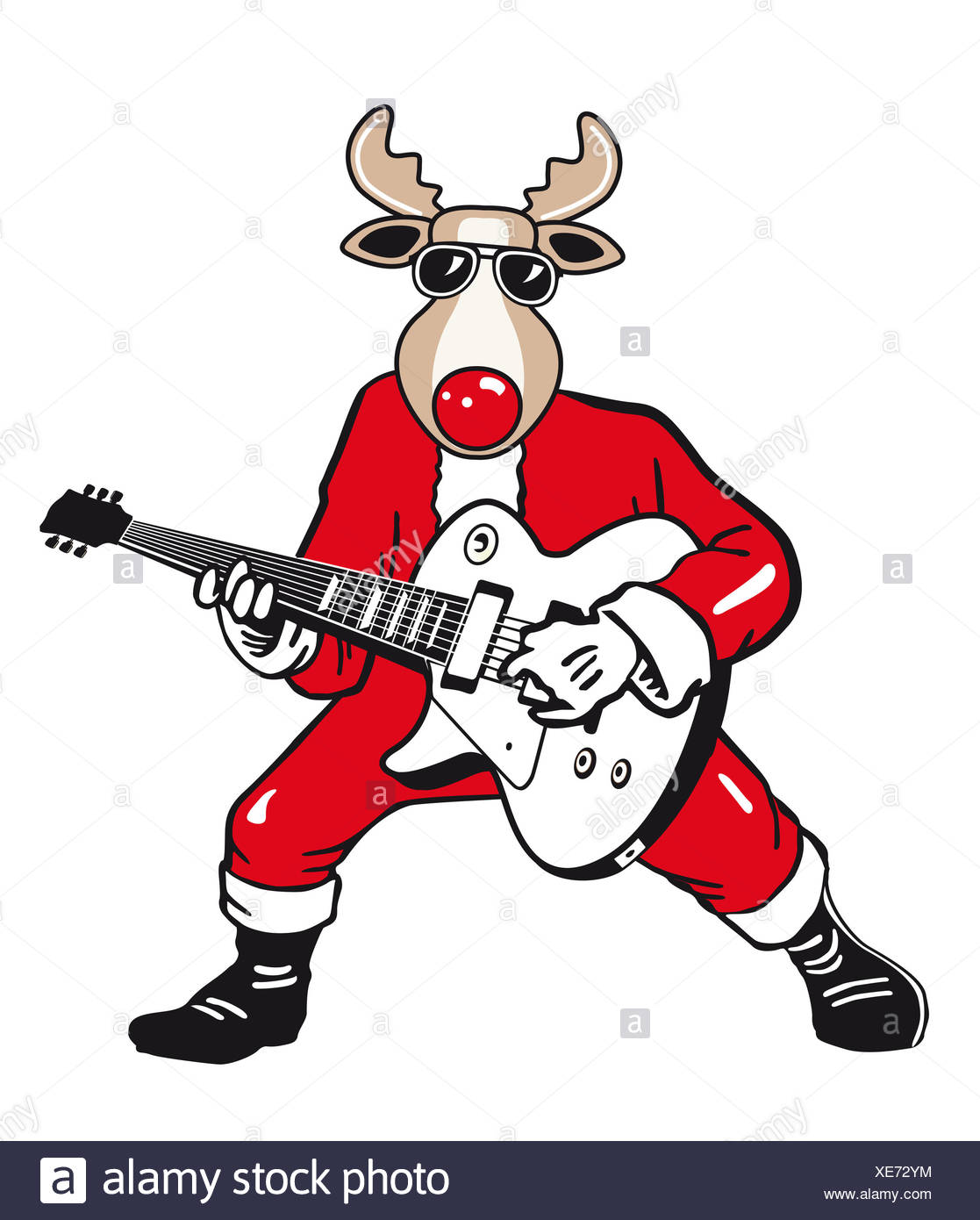 Christmas Reindeer Rocker Stock Photo Alamy