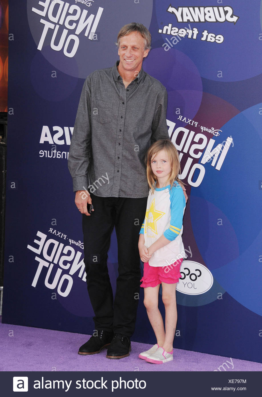 images Tony Hawk Daughter Age https www alamy com professional skateboarder tony hawk r and daughter kadence clover hawk arrive at the los angeles premiere of disneypixars inside out at the el capitan theatre on june 8 2015 in hollywood california image284132008 html
