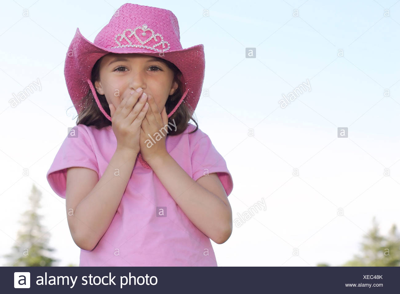 girls pink cowboy hat