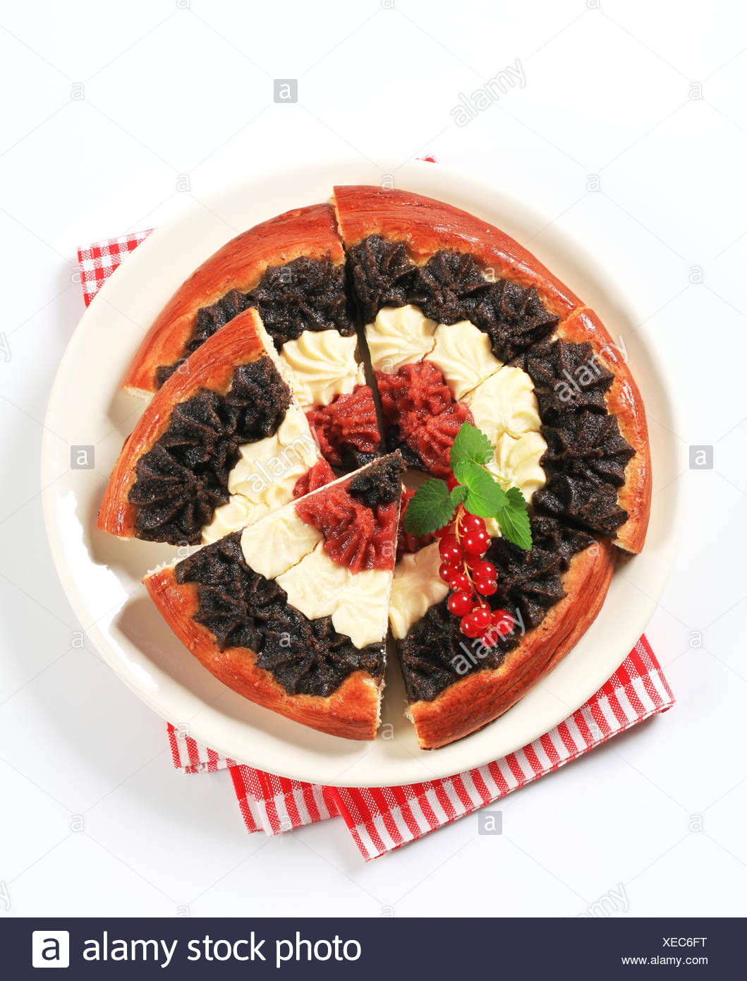 Traditional Czech Kolache With Cottage Cheese Poppy Seeds And Jam