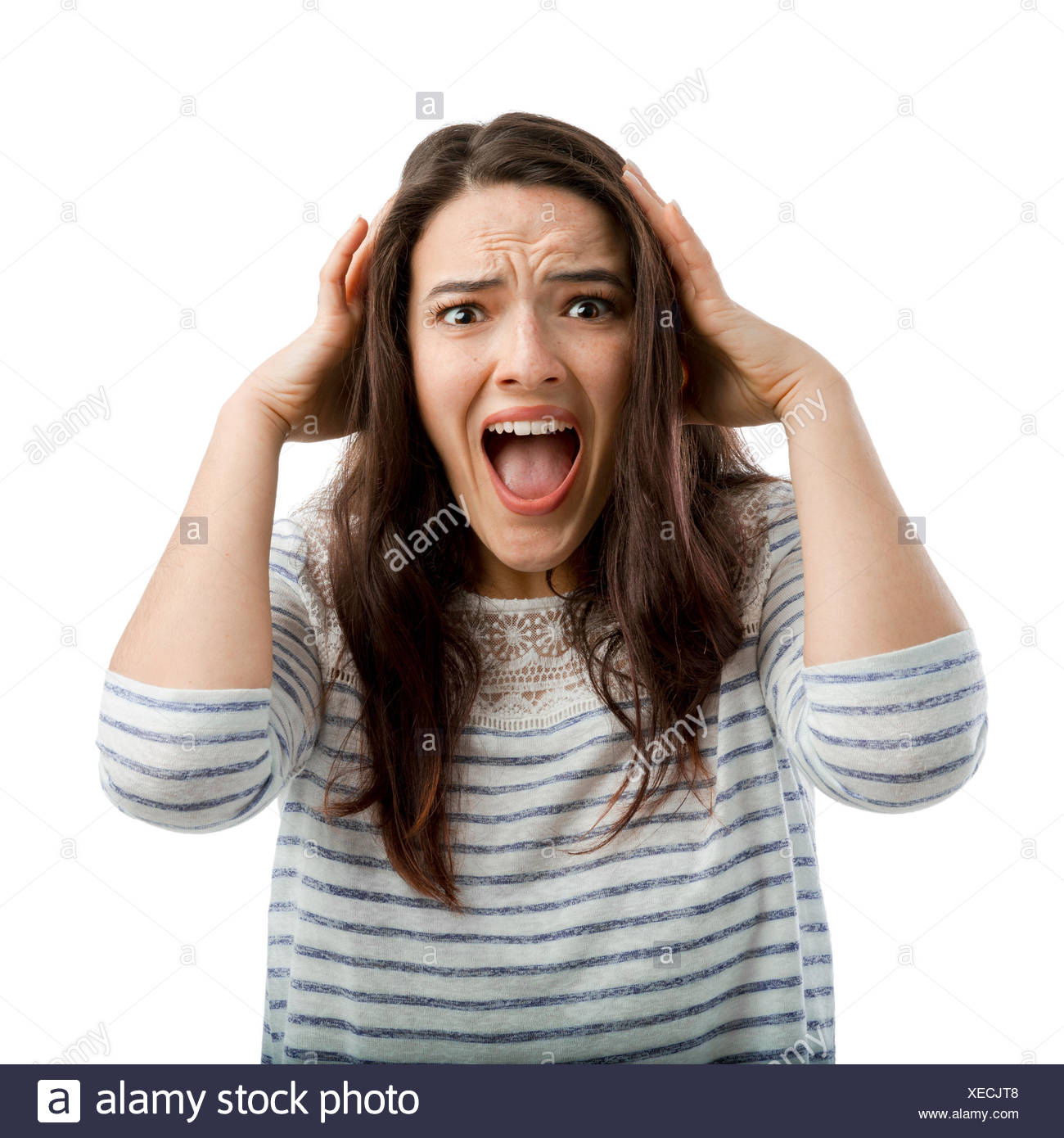 angry woman stock photo