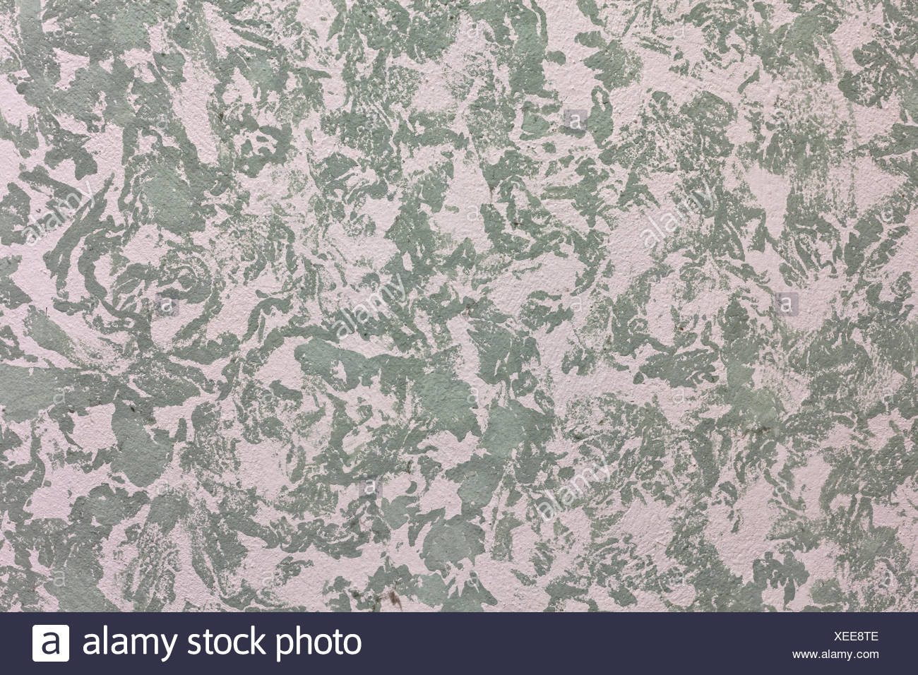 Dekorative Wandgestaltung Mit Einer Wickeltechnik In Grun Auf Weiss Stock Photo Alamy